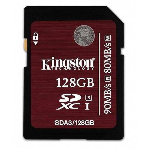 Card Memorie Kingston SDXC, 128GB, Clasa 10, UHS-I U3