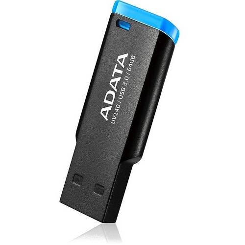 Memorie USB A-DATA UV140, 64GB, USB 3.0, Negru/Albastru