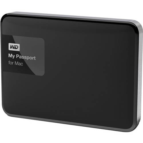 Hard Disk Extern WD My Passport for Mac, 1TB, USB 3.0, Hardware Encryption, Negru