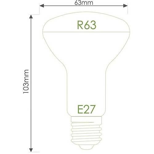 Bec cu LED Whitenergy, 230V, 8W, Fasung E27-R63, Alb Cald