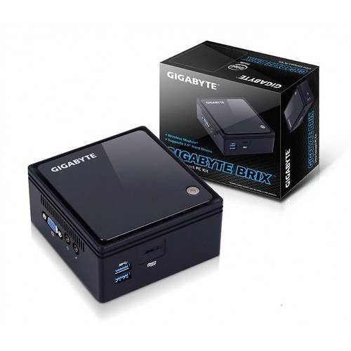 Mini PC Gigabyte BRIX GB-BACE-3150, Celeron N3150 1.6GHz, DDR3, 2.5'' HDD, Intel HD Graphics, FreeDOS, Negru