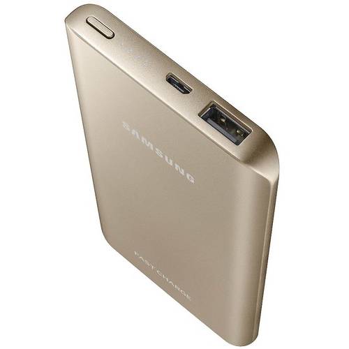 Baterie externa cu incarcare rapida, Samsung, 5200 mAh, Gold