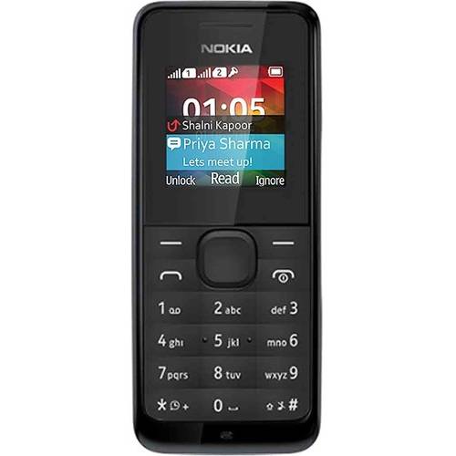 Telefon mobil Nokia 105, Dual SIM, 4MB RAM, 1.4'' TFT display, microUSB v2.0, 800 mAh, Negru