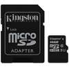 Card Memorie Kingston Micro SDHC 16GB UHS-I U1 + adaptor la SD