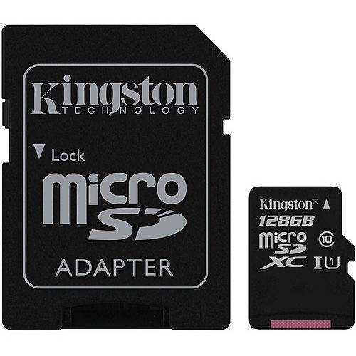 Kingston Micro SDHC 128GB UHS-I U1 + adaptor la SD