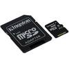Card Memorie Kingston Micro SDHC, 8GB, Clasa 10, UHS-I, ver G2, Adaptor SD