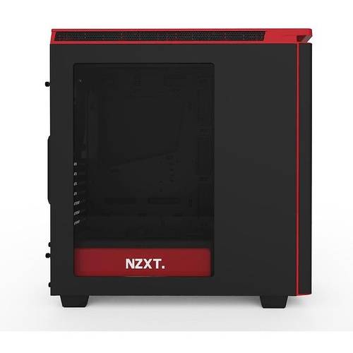 Carcasa NZXT H440 Matte Black/Red New Edition, MiddleTower, Fara sursa, Negru/Rosu
