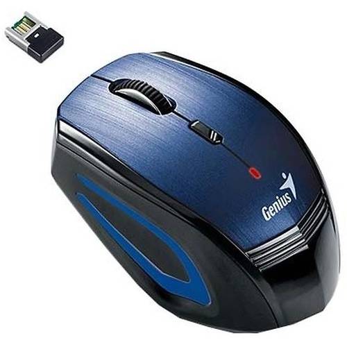 Mouse Genius NX-6550, Wireless, Optic, 1200 dpi, Negru/Albastru
