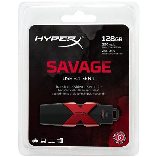 Memorie USB Kingston HyperX Savage, 128GB, USB 3.1