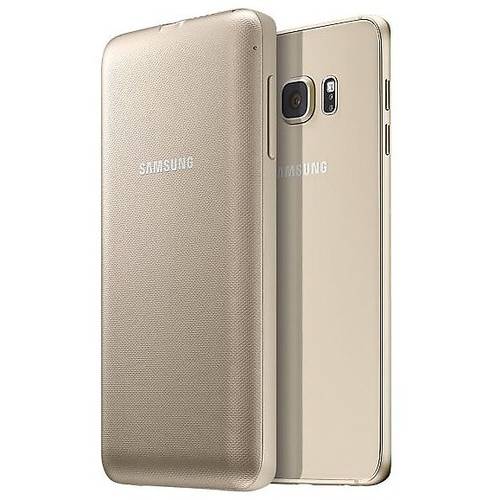 Samsung Capac protectie spate EP-TG928 pentru Galaxy S6 Edge+ G928 cu suport incarcare Wireless, Auriu