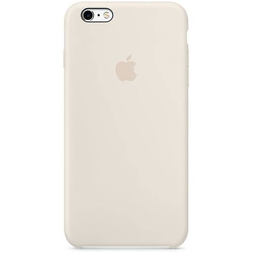 Capac protectie spate Apple Silicone Case pentru iPhone 6s, Alb Antique