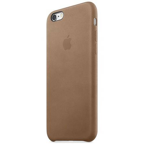 Capac protectie spate Apple Leather Case pentru iPhone 6s, Brown