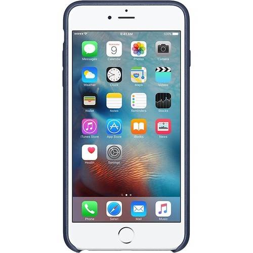 Capac protectie spate Apple Leather Case pentru iPhone 6s, Albastru