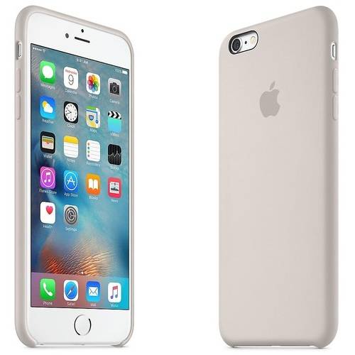 Capac protectie spate Apple Silicone Case pentru iPhone 6s Plus, Stone
