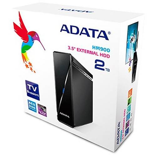 Hard Disk Extern A-DATA HM900, 2TB, 3.5'', USB 3.0, Negru