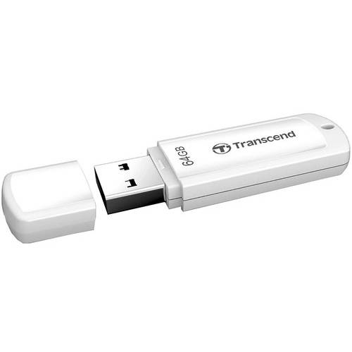 Memorie USB Transcend JetFlash 370, 64GB, USB 2.0, Alb