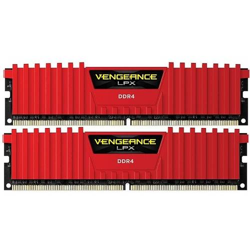 Memorie Corsair Vengeance LPX Red, 16GB, DDR4, 2133MHz, CL13, Kit Dual Channel