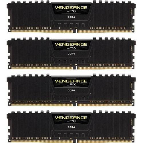 Memorie Corsair Vengeance LPX Black, 64GB, DDR4, 3333MHz, CL16, Kit Quad Channel