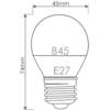 Bec cu LED Whitenergy, 230V, 5W, Fasung E27- Para B45, Alb Cald