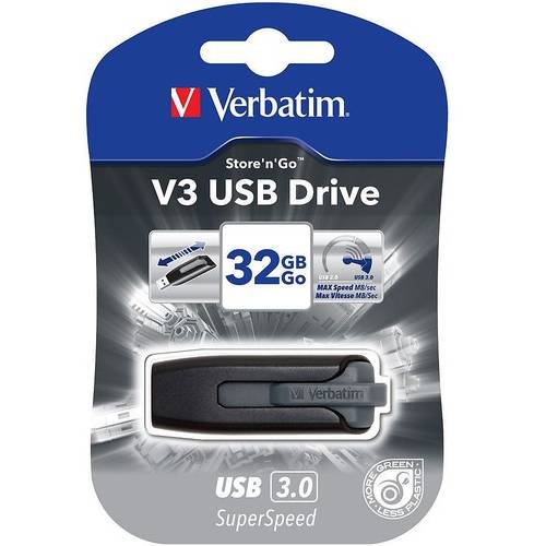 Memorie USB Verbatim Store 'n' Go V3, 32GB, USB 3.0, Negru