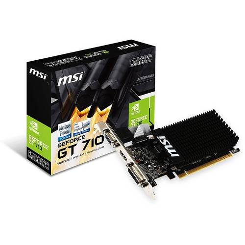 Placa video MSI GeForce GT 710 Silent, 1GB DDR3, 64bit, Low Profile