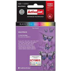 Cartus cerneala compatibil Multipack ActiveJet ABB-1100NX Brother Black Cyan Magenta Yellow, EXPACJABR0037