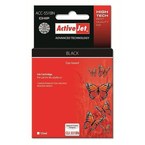 Cartus cerneala compatibil ActiveJet AC-37 Canon Refill Black, EXPACJACA0090