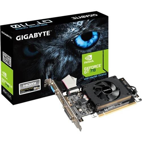 Placa video Gigabyte GeForce GT 710, 2GB DDR3, 64bit, Low Profile