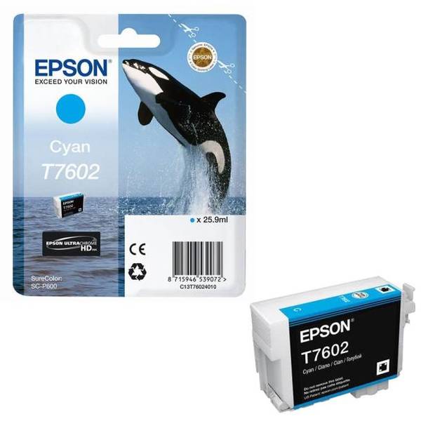 Cartus Cerneala Epson T7602 Cyan, 25.9ml