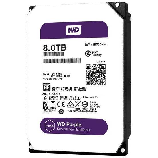 Hard Disk WD Purple Surveillance IntelliPower, 8TB, Sata3, 128MB, 3.5 inch