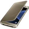 Samsung Husa Clear View Cover pentru Galaxy S7, G930, Gold