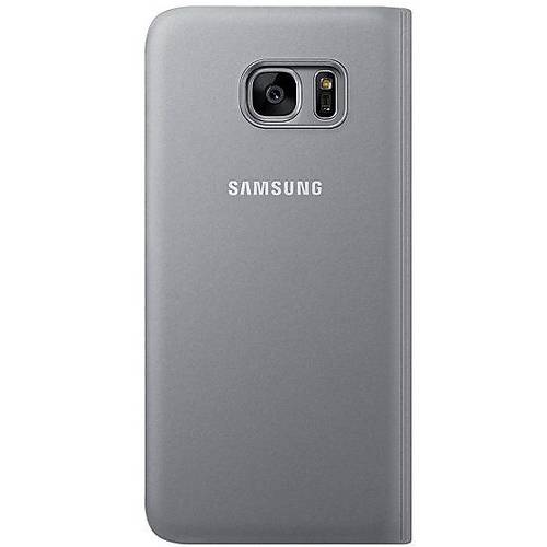 Husa S-View Cover Samsung pentru Galaxy S7 Edge, G935, Silver