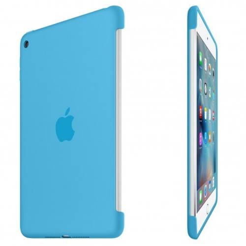 Husa Tableta Apple Silicone Case pentru iPad mini 4, Silicon, Bleu