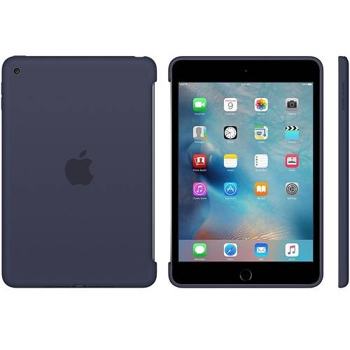 Husa Tableta Apple Silicone Case pentru iPad mini 4, Silicon, Albastru