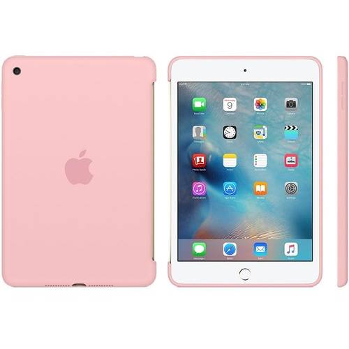 Husa Tableta Apple Silicone Case pentru iPad mini 4, Silicon, Roz