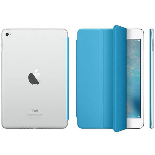 Husa Tableta Apple Stand tip Smart Cover pentru iPad mini 4, Albastru deschis