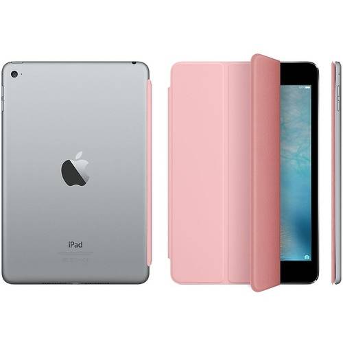 Husa Tableta Apple Stand tip Smart Cover pentru iPad mini 4, Roz