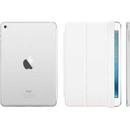 Husa Tableta Apple Stand tip Smart Cover pentru iPad mini 4, Alb