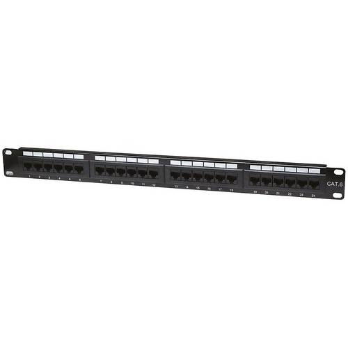 Patch Panel Intellinet 24 porturi UTP Cat.6, Negru