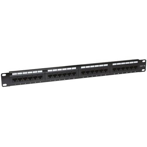 Patch Panel Intellinet 24 porturi UTP Cat.6, Negru