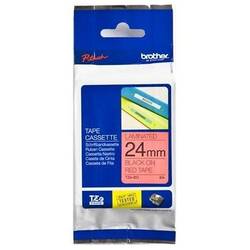 Banda laminata 24mm Brother TZE451, Negru pe Rosu
