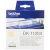 Rola continua de etichete Brother DK11204, 17mm x 54 mm, Negru/Alb