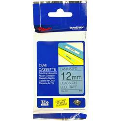 Banda laminata 12mm Brother TZE531, Negru pe Albastru