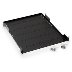 Raft fix perforat Triton 19" 1U, 550 cm capacitate incarcare 40kg, Negru