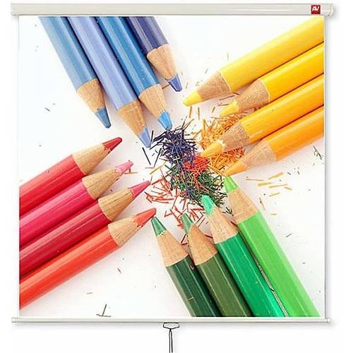 Ecran Proiectie Avtek Wall Standard de perete 200 x 200 cm, Manual, Format 1:1
