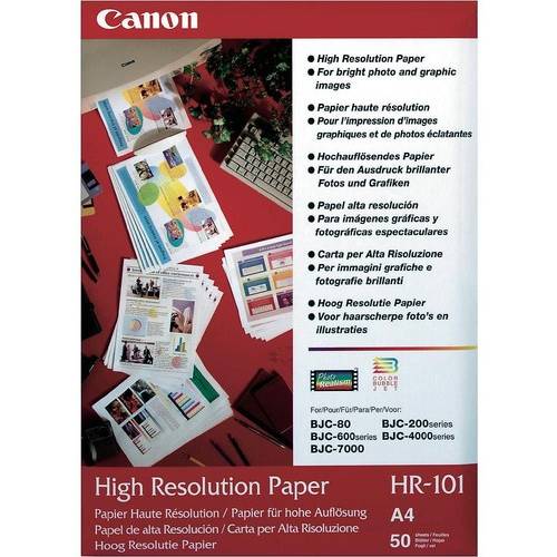 Hartie Foto Canon HR101, dimensiune A4, 50 coli, High Resolution, 106 g/m2