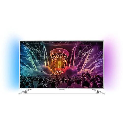 Televizor LED Philips Smart TV Android 49PUS6501/12, 124cm, 4K UHD, DVB-T/DVB-T2/DVB-S/DVB-S2/DVB-C, Ambilight, Argintiu