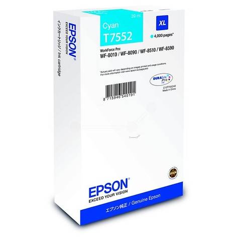 Epson Cartus cerneala T7552 Cyan XL, C13T755240