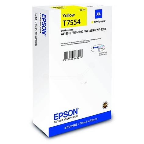 Cartus cerneala Epson T7554 Yellow, C13T755440