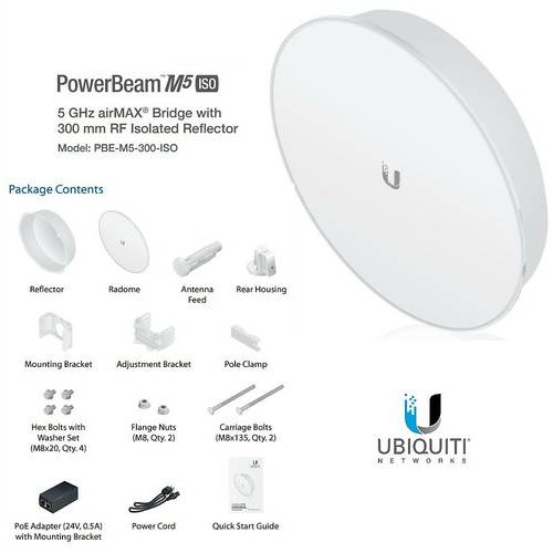 Antena Ubiquiti PowerBeam M, Exterior, 5 GHz, 22dBi